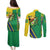 Brazil Flag Emblem Couples Matching Puletasi and Long Sleeve Button Shirt Toco Toucan In My Heart