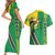 Brazil Flag Emblem Couples Matching Short Sleeve Bodycon Dress and Hawaiian Shirt Toco Toucan In My Heart