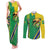Brazil Flag Emblem Couples Matching Tank Maxi Dress and Long Sleeve Button Shirt Toco Toucan In My Heart