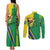 Brazil Flag Emblem Couples Matching Tank Maxi Dress and Long Sleeve Button Shirt Toco Toucan In My Heart