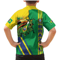 Brazil Flag Emblem Family Matching Mermaid Dress and Hawaiian Shirt Toco Toucan In My Heart