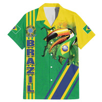 Brazil Flag Emblem Family Matching Mermaid Dress and Hawaiian Shirt Toco Toucan In My Heart