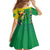 Brazil Flag Emblem Family Matching Off The Shoulder Long Sleeve Dress and Hawaiian Shirt Toco Toucan In My Heart