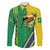 Brazil Flag Emblem Family Matching Off The Shoulder Long Sleeve Dress and Hawaiian Shirt Toco Toucan In My Heart