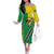 Brazil Flag Emblem Family Matching Off The Shoulder Long Sleeve Dress and Hawaiian Shirt Toco Toucan In My Heart