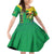 Brazil Flag Emblem Family Matching Off Shoulder Short Dress and Hawaiian Shirt Toco Toucan In My Heart