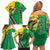 Brazil Flag Emblem Family Matching Off Shoulder Short Dress and Hawaiian Shirt Toco Toucan In My Heart