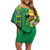 Brazil Flag Emblem Family Matching Off Shoulder Short Dress and Hawaiian Shirt Toco Toucan In My Heart