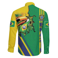 Brazil Flag Emblem Family Matching Puletasi and Hawaiian Shirt Toco Toucan In My Heart