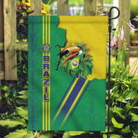 Brazil Flag Emblem Garden Flag Toco Toucan In My Heart