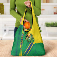 Brazil Flag Emblem Grocery Bag Toco Toucan In My Heart