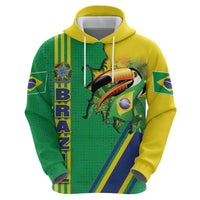 Brazil Flag Emblem Hoodie Toco Toucan In My Heart