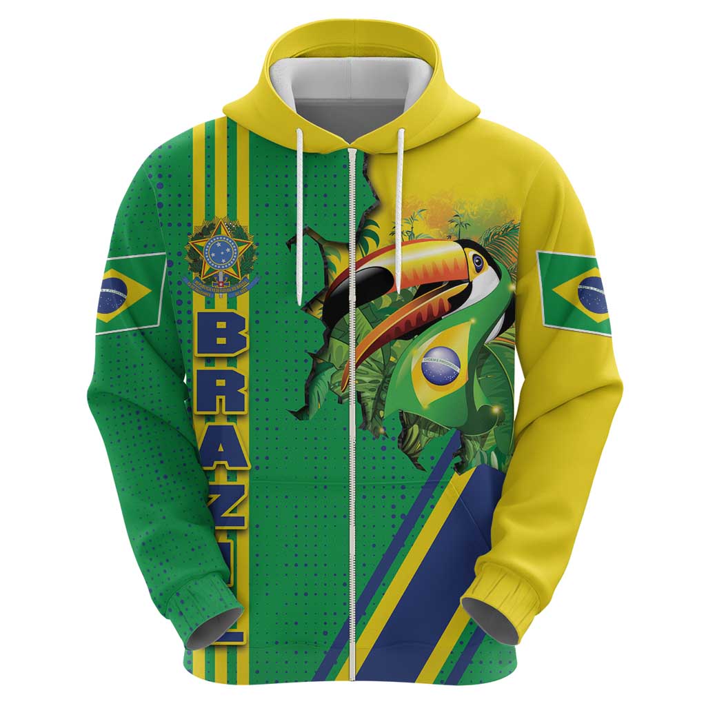Brazil Flag Emblem Hoodie Toco Toucan In My Heart