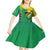 Brazil Flag Emblem Kid Short Sleeve Dress Toco Toucan In My Heart