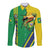 Brazil Flag Emblem Long Sleeve Button Shirt Toco Toucan In My Heart