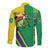 Brazil Flag Emblem Long Sleeve Button Shirt Toco Toucan In My Heart