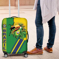 Brazil Flag Emblem Luggage Cover Toco Toucan In My Heart