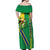 Brazil Flag Emblem Off Shoulder Maxi Dress Toco Toucan In My Heart