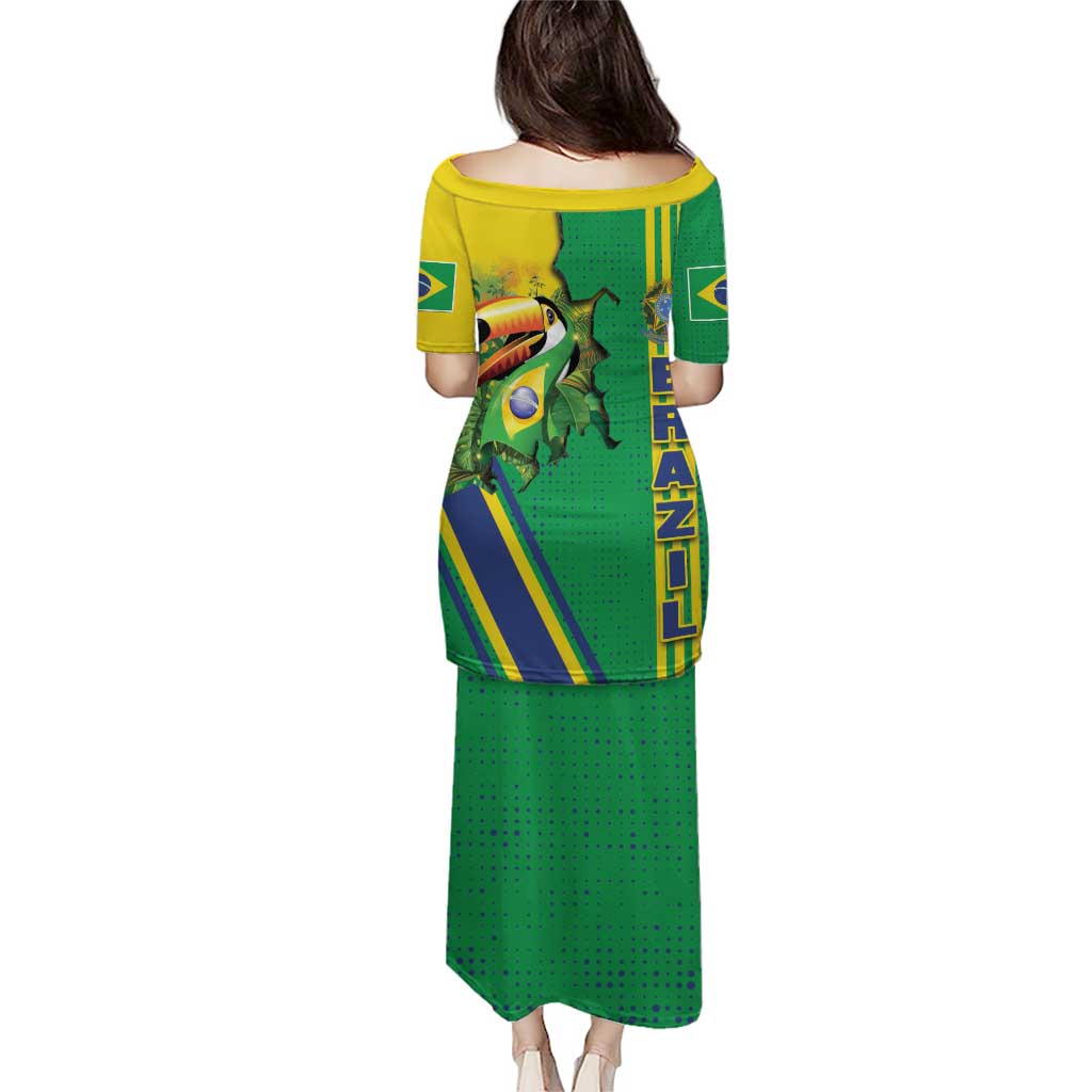 Brazil Flag Emblem Puletasi Toco Toucan In My Heart