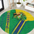 Brazil Flag Emblem Round Carpet Toco Toucan In My Heart