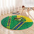 Brazil Flag Emblem Round Carpet Toco Toucan In My Heart