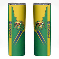 Brazil Flag Emblem Skinny Tumbler Toco Toucan In My Heart