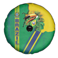 Brazil Flag Emblem Spare Tire Cover Toco Toucan In My Heart