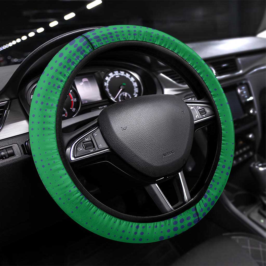 Brazil Flag Emblem Steering Wheel Cover Toco Toucan In My Heart