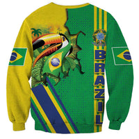 Brazil Flag Emblem Sweatshirt Toco Toucan In My Heart