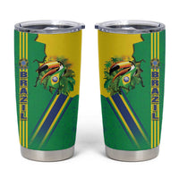 Brazil Flag Emblem Tumbler Cup Toco Toucan In My Heart