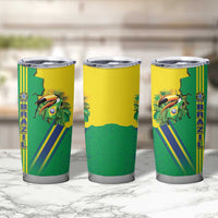 Brazil Flag Emblem Tumbler Cup Toco Toucan In My Heart