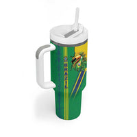 Brazil Flag Emblem Tumbler With Handle Toco Toucan In My Heart