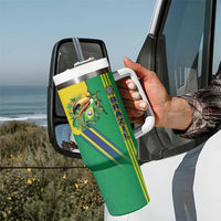 Brazil Flag Emblem Tumbler With Handle Toco Toucan In My Heart