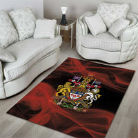 Canada Flag Coat of Arms Area Rug Light Wave Abstract Style