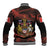 Canada Flag Coat of Arms Baseball Jacket Light Wave Abstract Style