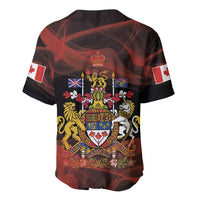 Canada Flag Coat of Arms Baseball Jersey Light Wave Abstract Style