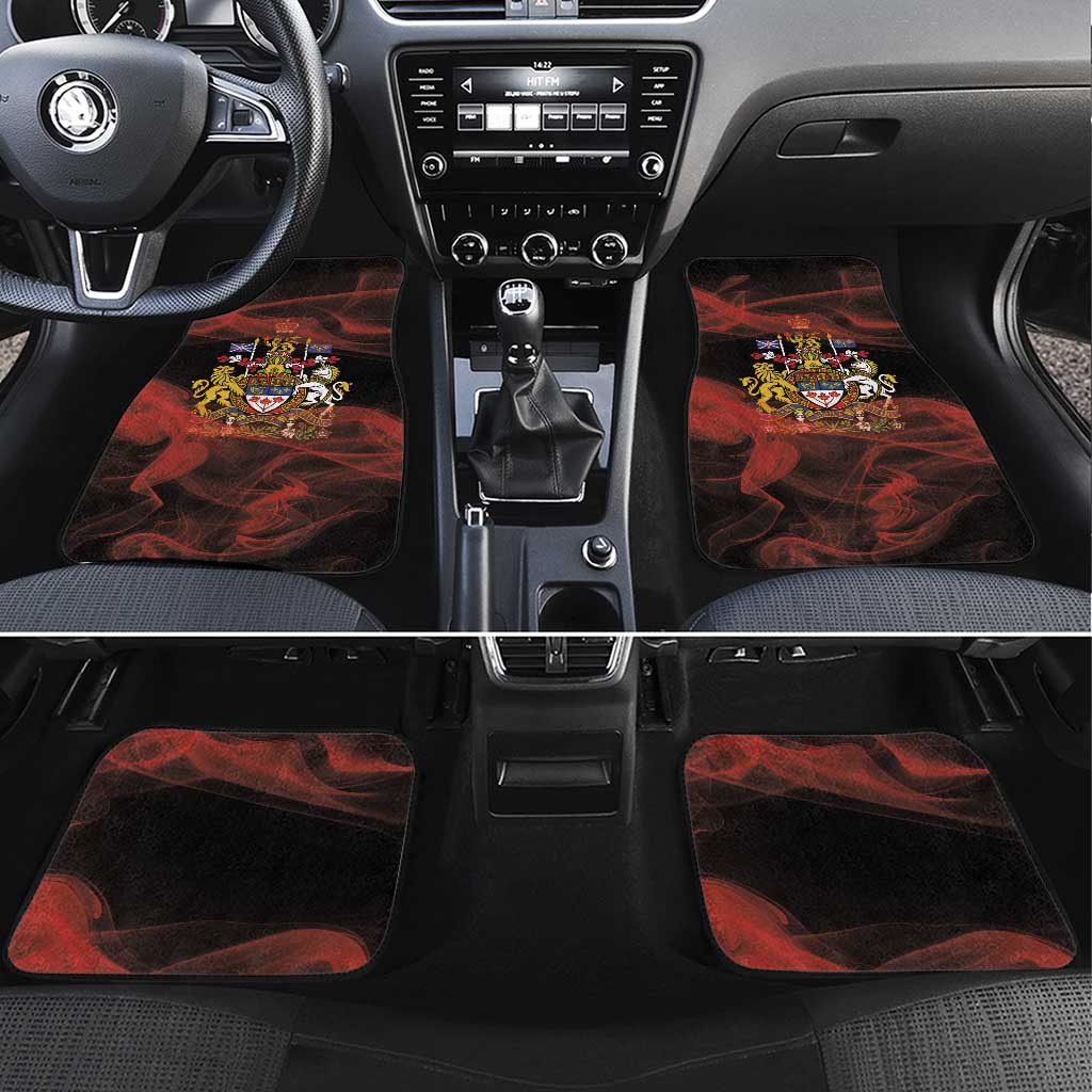 Canada Flag Coat of Arms Car Mats Light Wave Abstract Style