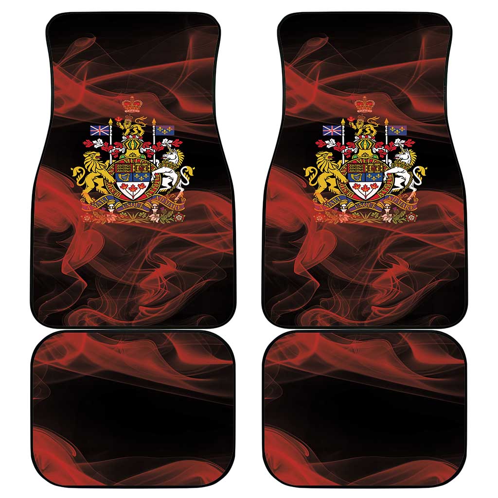 Canada Flag Coat of Arms Car Mats Light Wave Abstract Style