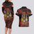 Canada Flag Coat of Arms Couples Matching Long Sleeve Bodycon Dress and Hawaiian Shirt Light Wave Abstract Style
