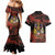 Canada Flag Coat of Arms Couples Matching Mermaid Dress and Hawaiian Shirt Light Wave Abstract Style