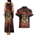 Canada Flag Coat of Arms Couples Matching Tank Maxi Dress and Hawaiian Shirt Light Wave Abstract Style