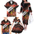 Canada Flag Coat of Arms Family Matching Off The Shoulder Long Sleeve Dress and Hawaiian Shirt Light Wave Abstract Style