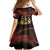 Canada Flag Coat of Arms Family Matching Off Shoulder Maxi Dress and Hawaiian Shirt Light Wave Abstract Style