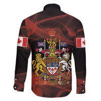 Canada Flag Coat of Arms Family Matching Short Sleeve Bodycon Dress and Hawaiian Shirt Light Wave Abstract Style