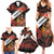 Canada Flag Coat of Arms Family Matching Summer Maxi Dress and Hawaiian Shirt Light Wave Abstract Style