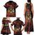 Canada Flag Coat of Arms Family Matching Tank Maxi Dress and Hawaiian Shirt Light Wave Abstract Style