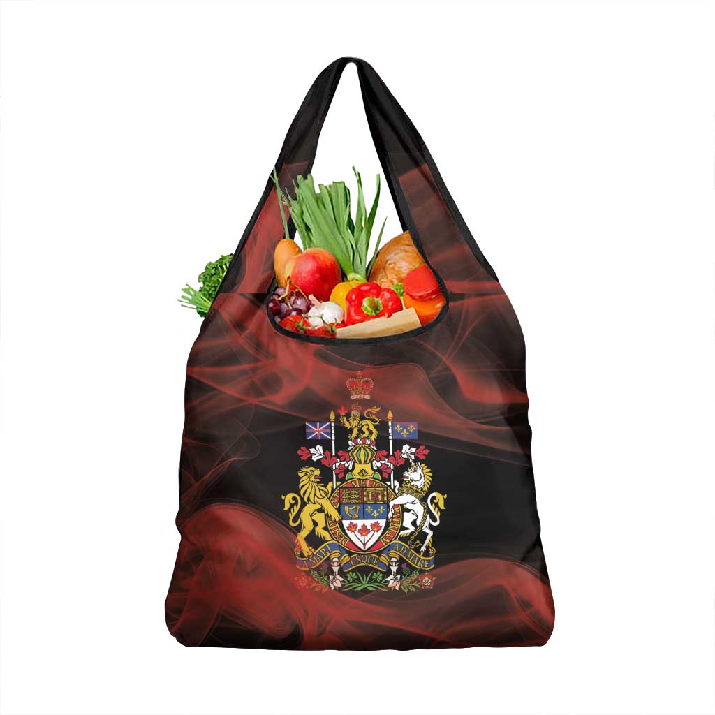 Canada Flag Coat of Arms Grocery Bag Light Wave Abstract Style