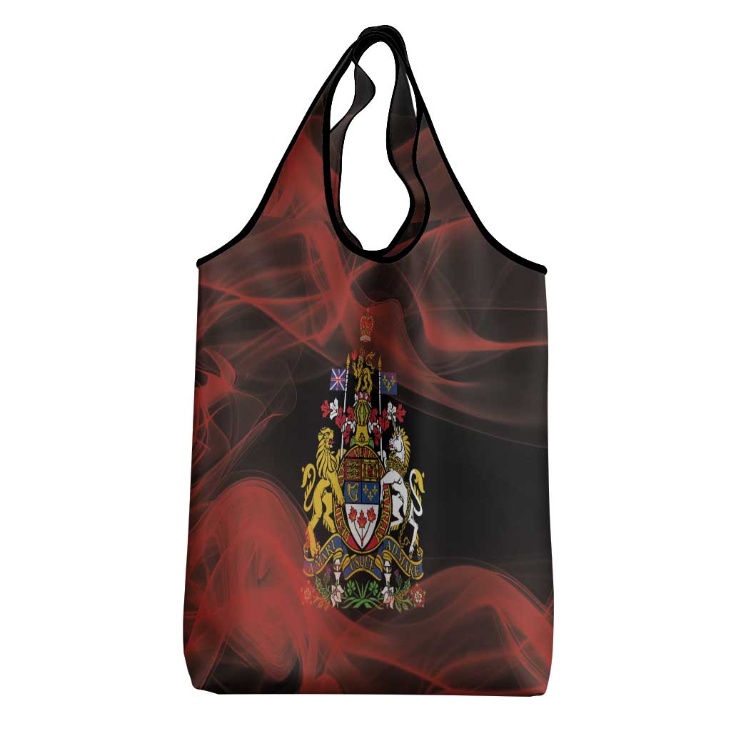 Canada Flag Coat of Arms Grocery Bag Light Wave Abstract Style