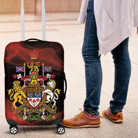Canada Flag Coat of Arms Luggage Cover Light Wave Abstract Style