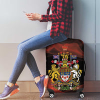 Canada Flag Coat of Arms Luggage Cover Light Wave Abstract Style